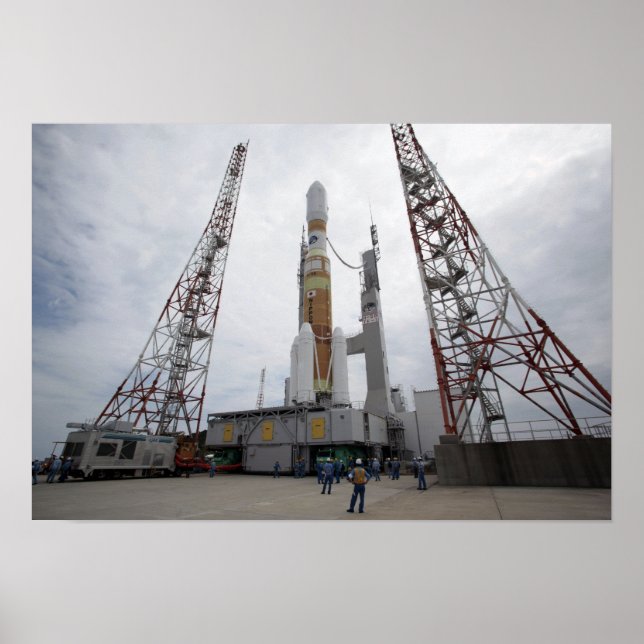H-IIB-raketen på startplattan Poster (Framsidan)