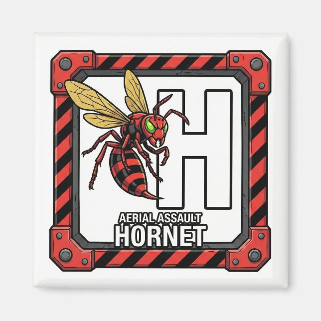 H is for Hornet – GTA Style ABC Learning Magnet (Framsidan)