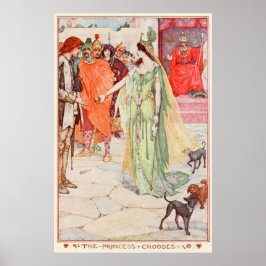 H J Ford Vintage Illustration Prinsessan Väljer Poster
