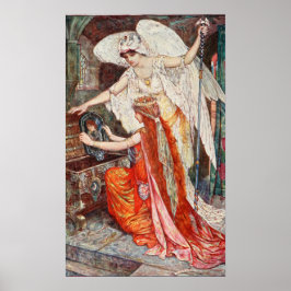 H J Ford Vintage Illustration the Blue Parrot Poster