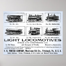H K Porter & Co.Light Locomotives Poster