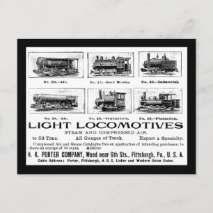 H K Porter & Co.Light Locomotives Vykort