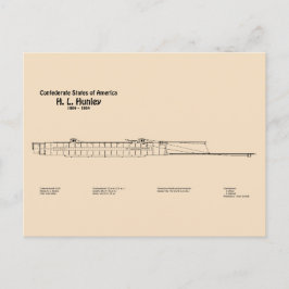 H. L. Hunley - Frakt Blueprint Plans SD Vykort