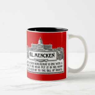 H.L.Mencken på byråkrater Två-Tonad Mugg