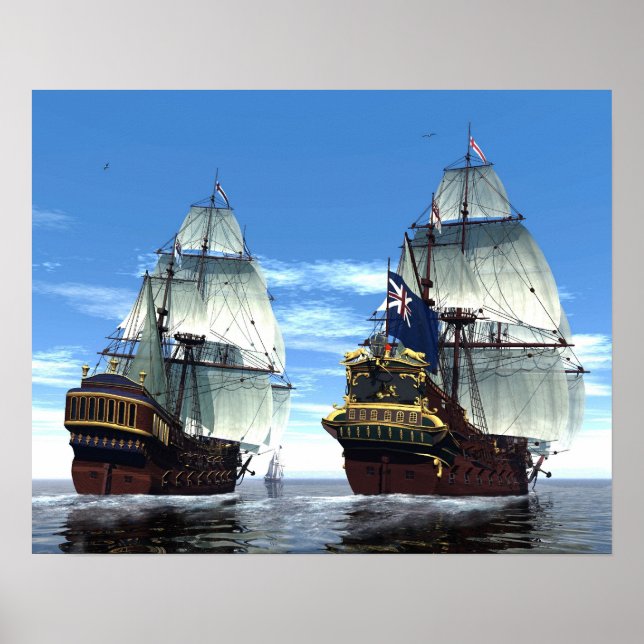 H M S Prince William och Escort Poster (Framsidan)