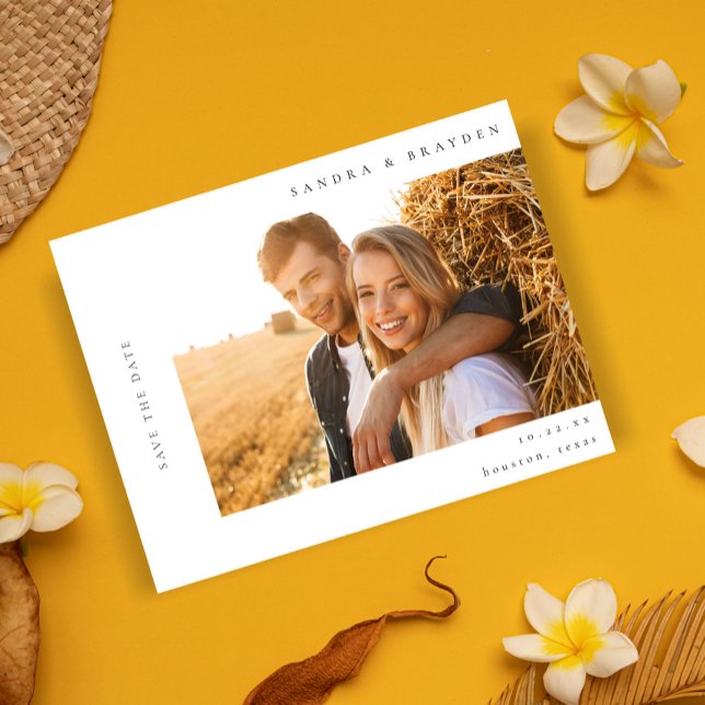 H MOD 2 Enkel fotospara datum Inbjudningar (Skapare uppladdad)