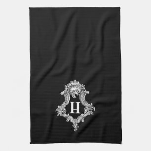 H Monogram initial Kökshandduk