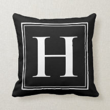 H Monogram-mallens Elegant Modern svart vit