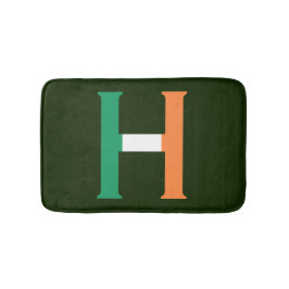 H Monogram överlagt om iriska Flagga Badrumsmatta
