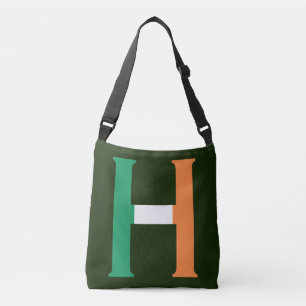H Monogram överlagt på iriska Flagga Axelväska