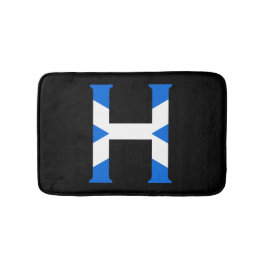 H Monogram täckt av skotsk Flagga bmt Badrumsmatta