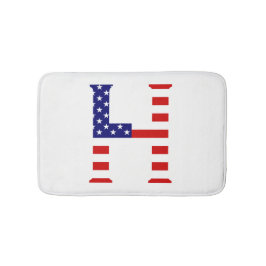 H Monogram täckt över USA flagga Badrumsmatta