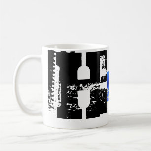 H Monogram Typography Coola Grunge Mugg