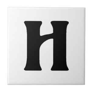 ’H’-monogram, Unicorntext Kakelplatta
