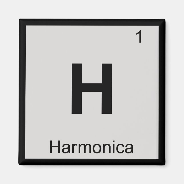 H - Munspel Musik Kemi Periodiska Systemet Magnet (Framsidan)