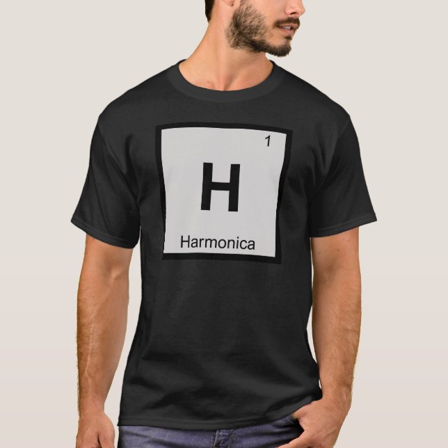 H - Munspel Musik Kemi Periodiska Systemet Tee (Framsida)