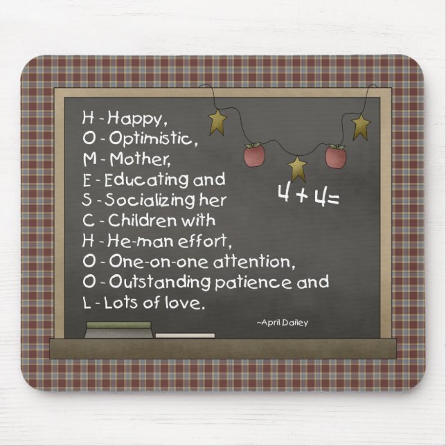 H.O.M.E.S.C.H.O.L. - Mousepad Musmatta (Framsidan)