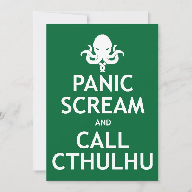 H.P. Inbjudningar till Lovecraft Party - Ring Cthu (Framsida)