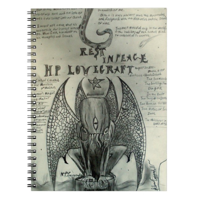 H.P. Lovecraft anteckningsbok (Framsidan)