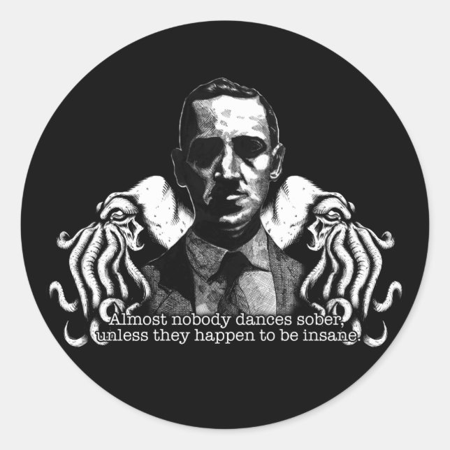 H.P. Lovecraft Cthulu Runt Klistermärke (Framsida)