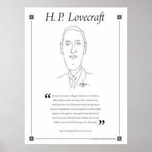 H.P. Lovecraft Handstil citationsteckenaffisch Poster