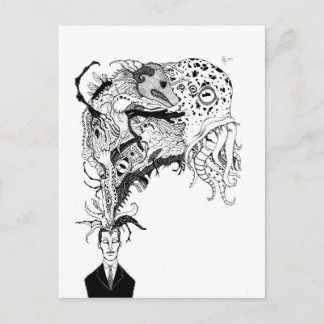 H.P. Lovecraft monster Vykort