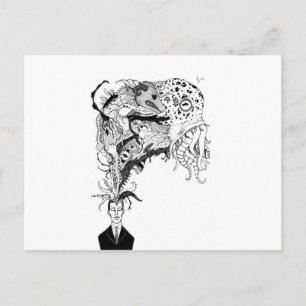 H.P. Lovecraft monster Vykort