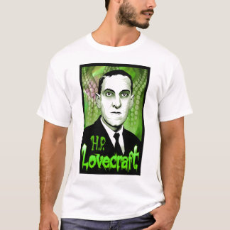 H.P. Lovecraft porträtt (grönt) T Shirt
