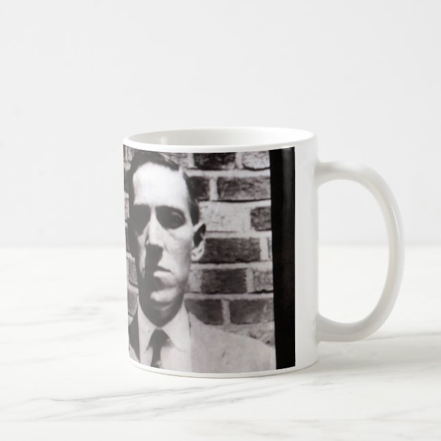 H.P. Lovecraft porträttmugg Kaffemugg (Höger)