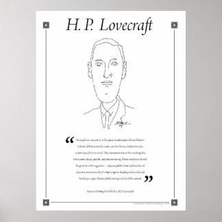 H. P. Lovecraft Poster för skrivning av offert