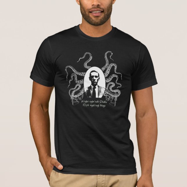 H.P. Lovecraft tentakel och R'lyeh T-shirt (Framsida)