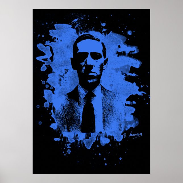 H. P. Lovecraft Tribute (blått) Poster (Framsidan)