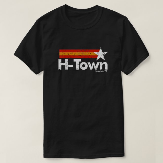 H Town Houston Texas  T Shirt (Design framsida)