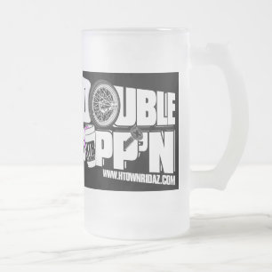 H-TOWN RIDAZ - den dubbla Cupp'n svarten - ölmugg Frostat Ölglas