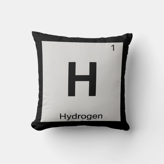 H - Vätgkemi Periodisk Bord-symbol Kudde (Framsida)