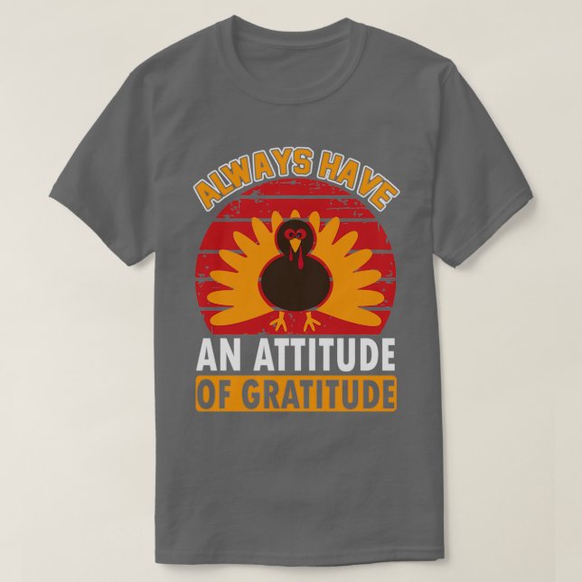 Ha alltid en inställning till thanksgiving av tack t shirt (Design framsida)