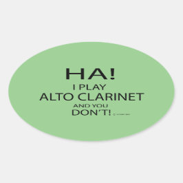 Ha Alto Clarinet Oval Sticker Ovalt Klistermärke