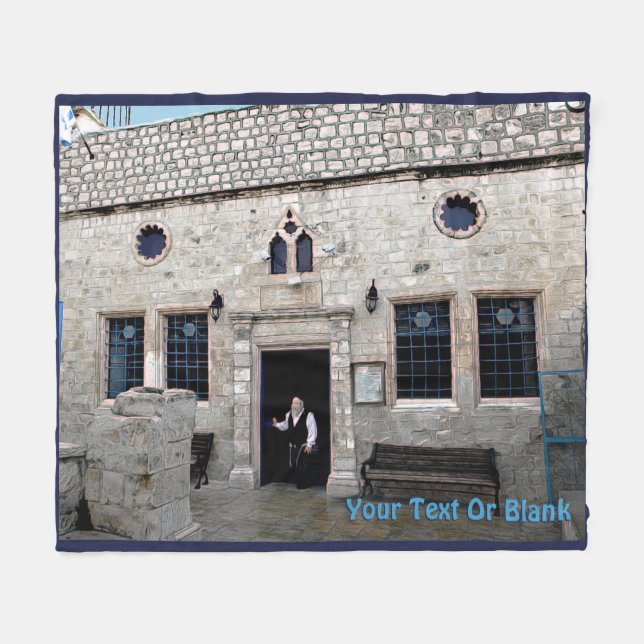 Ha-Ari Ashkenazi Shul - Tzfat Fleecefilt (Framsidan (Horisontell))