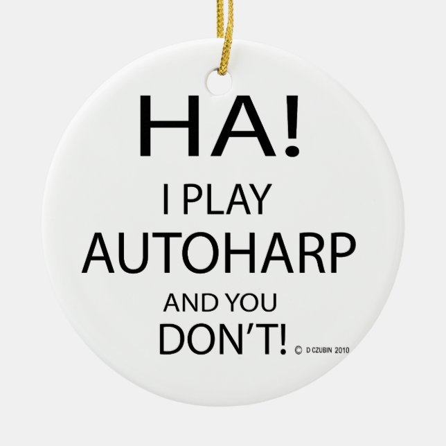 Ha Autoharp Julgransprydnad Keramik (Framsidan)