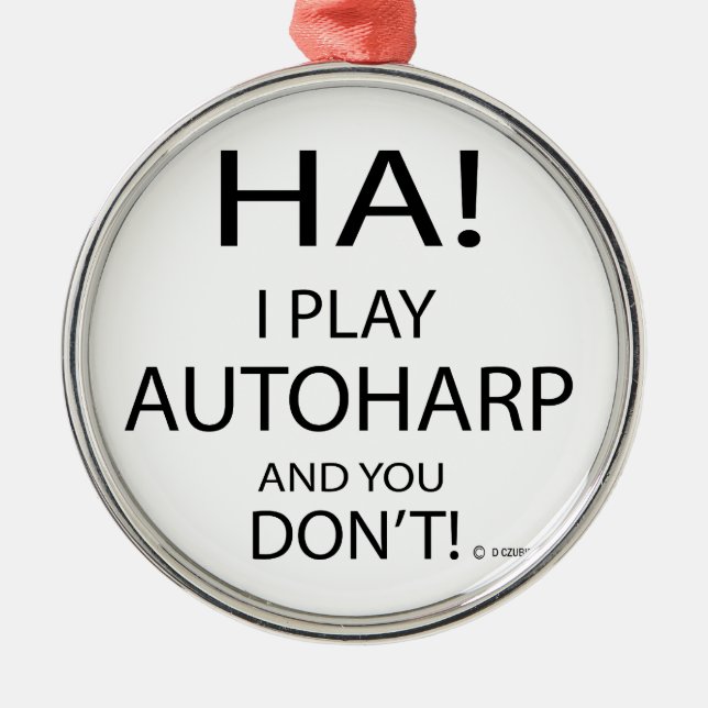 Ha Autoharp Julgransprydnad Metall (Framsidan)