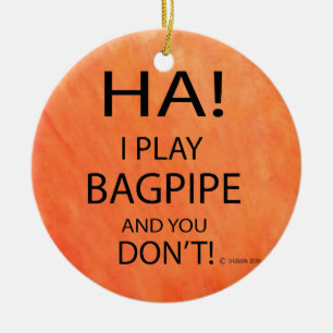 Ha Bagpipe Julgransprydnad Keramik