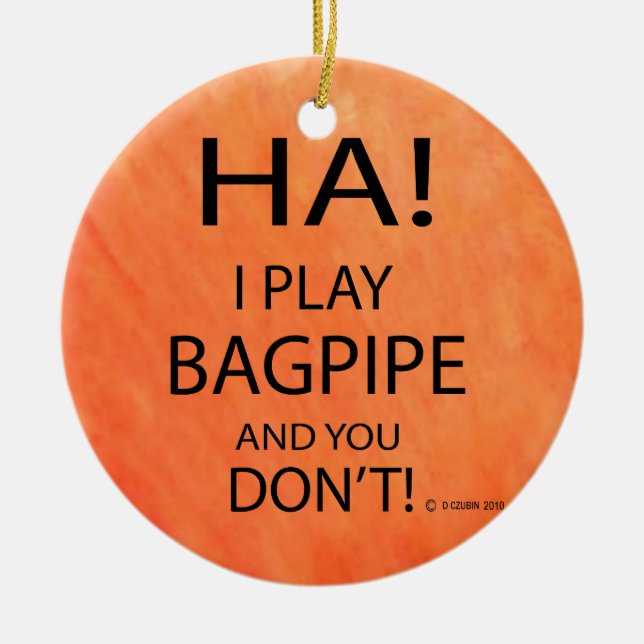 Ha Bagpipe Julgransprydnad Keramik (Framsidan)