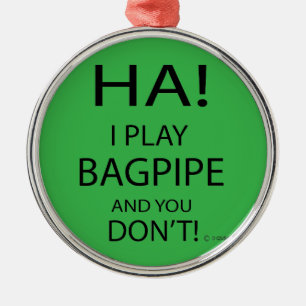 Ha Bagpipe Julgransprydnad Metall