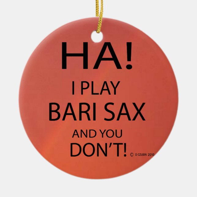 Ha Bari Sax Julgransprydnad Keramik (Framsidan)