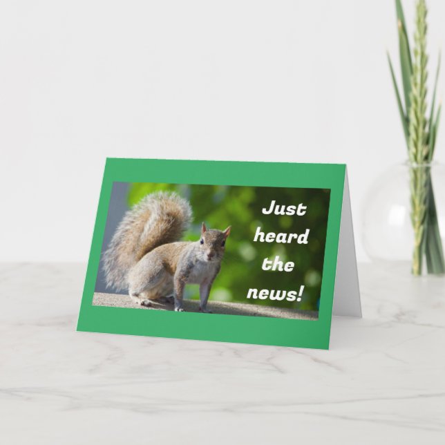 **HA BÄSTA BIRTHDAY NÅGONSIN** säger SQUIRREL Kort (Framsida)