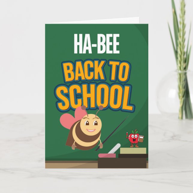 HA-BEE BACK TO SCHOOL-kort Helgkort (Framsida)