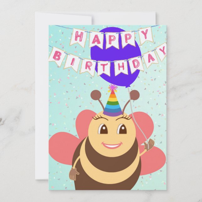 HA-BEE BIRTHDAY Card Julkort (Framsida)