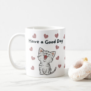 Ha Bra Day Mugg, Cute Cat Cooffee Kopp