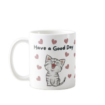 Ha Bra Day Mugg, Cute Cat Cooffee Kopp