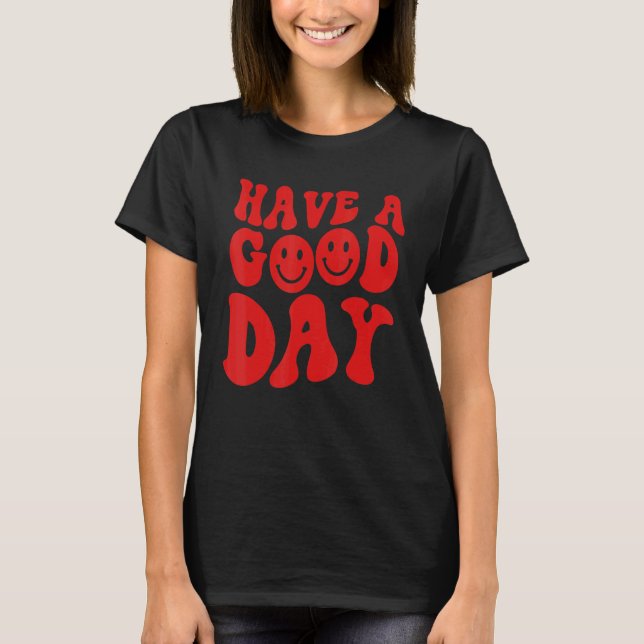 Ha Bra Day Retro Smile Ansikte Aesthetic Trend T Shirt (Framsida)